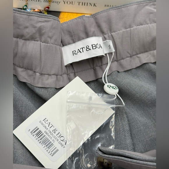 🆕 RAT & BOA 🧿 NWT Simona Pleated Trouser, Adjustable Drawstring, Grey - Sz XL - Picture 14 of 17